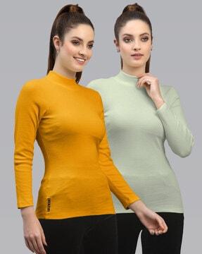 pack of 2 high-neck tops