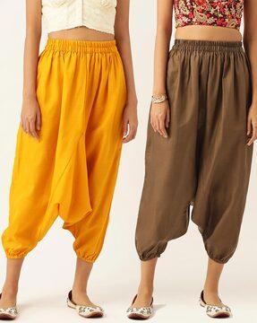 pack of 2 high-rise harem pants with elasticated waistband