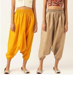 pack of 2 high-rise harem pants with elasticated waistband