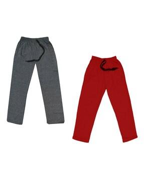 pack of 2 high-rise straight track pants