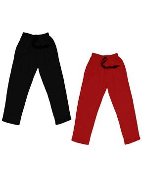 pack of 2 high-rise straight track pants