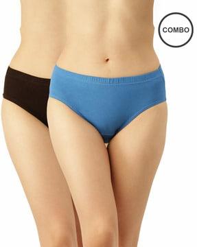 pack of 2 hipster panties with elasticated waist