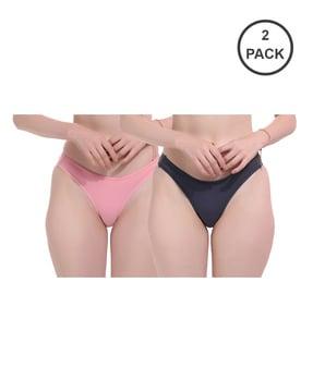 pack of 2 hipster panties with elasticated waistband