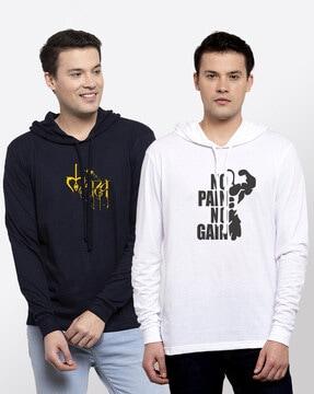 pack of 2 hooded t-shirt