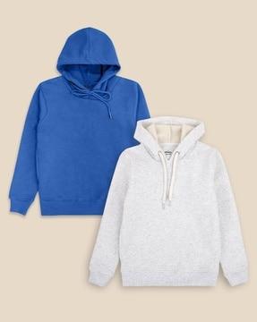 pack of 2 hoodies with ribbed hems