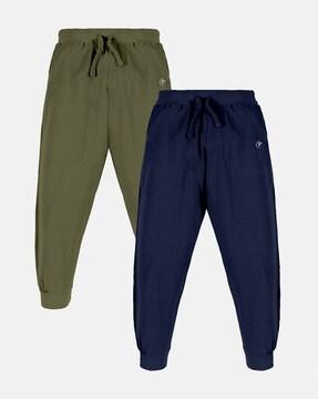 pack of 2 joggers with elasticated drawstring waist