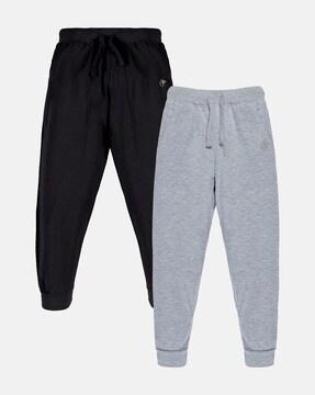 pack of 2 joggers with elasticated drawstring waist