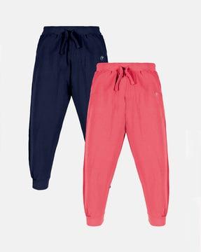 pack of 2 joggers with elasticated drawstring waist