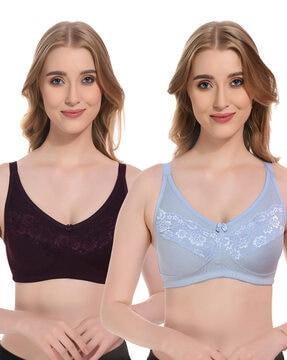pack of 2 lace non-padded t-shirt bras