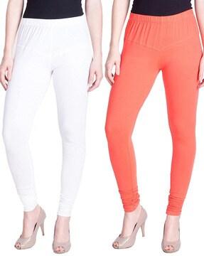 pack of 2 leggings with elastic waist