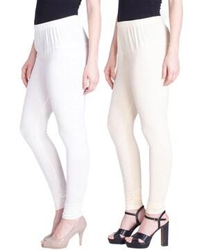 pack of 2 leggings with elastic waist