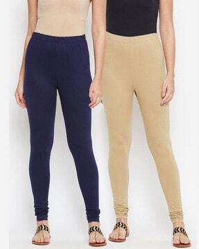 pack of 2 leggings with elasticated waist