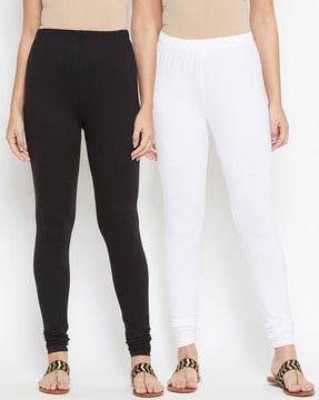 pack of 2 leggings with elasticated waist