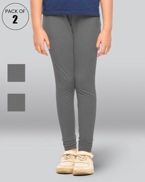 pack of 2 leggings with elasticated waist