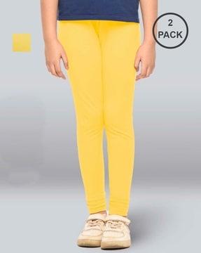 pack of 2 leggings with elasticated waist