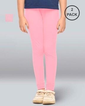 pack of 2 leggings with elasticated waist