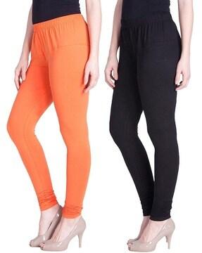 pack of 2 leggings with elasticated waist