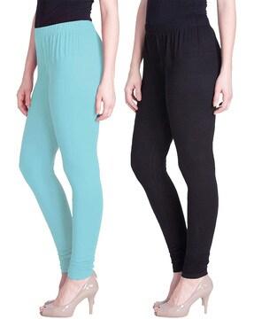 pack of 2 leggings with elasticated waist