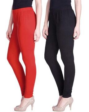 pack of 2 leggings with elasticated waist