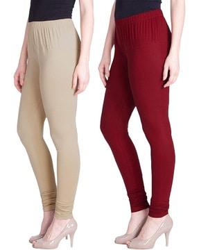 pack of 2 leggings with elasticated waist