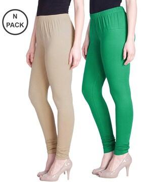 pack of 2 leggings with elasticated waist