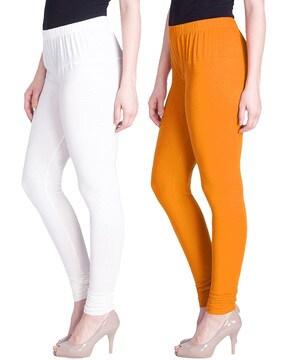 pack of 2 leggings with elasticated waist