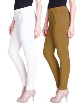 pack of 2 leggings with elasticated waist