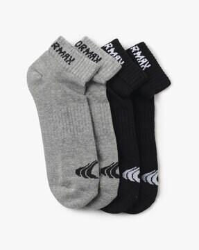 pack of 2 logo ankle-length socks