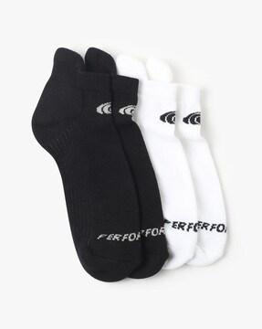 pack of 2 logo ankle-length socks