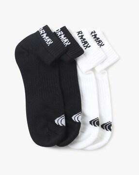 pack of 2 logo ankle-length socks