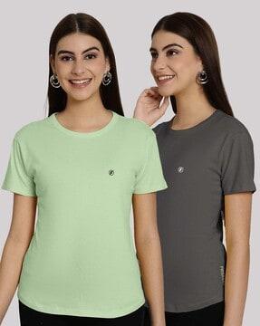 pack of 2 logo print slim fit t-shirt