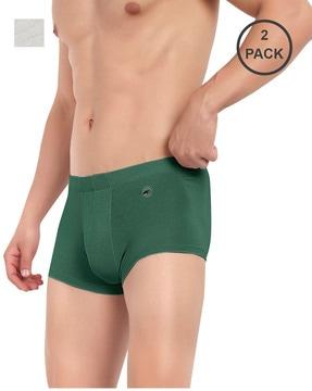 pack of 2 logo print trunks with elasticated waist