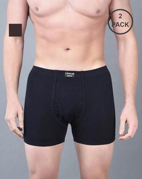 pack of 2 logo print trunks with elasticated waist