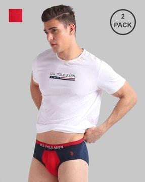 pack of 2 logo waistband briefs