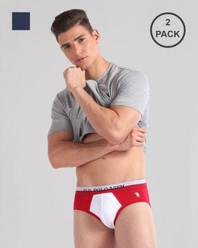 pack of 2 logo waistband briefs