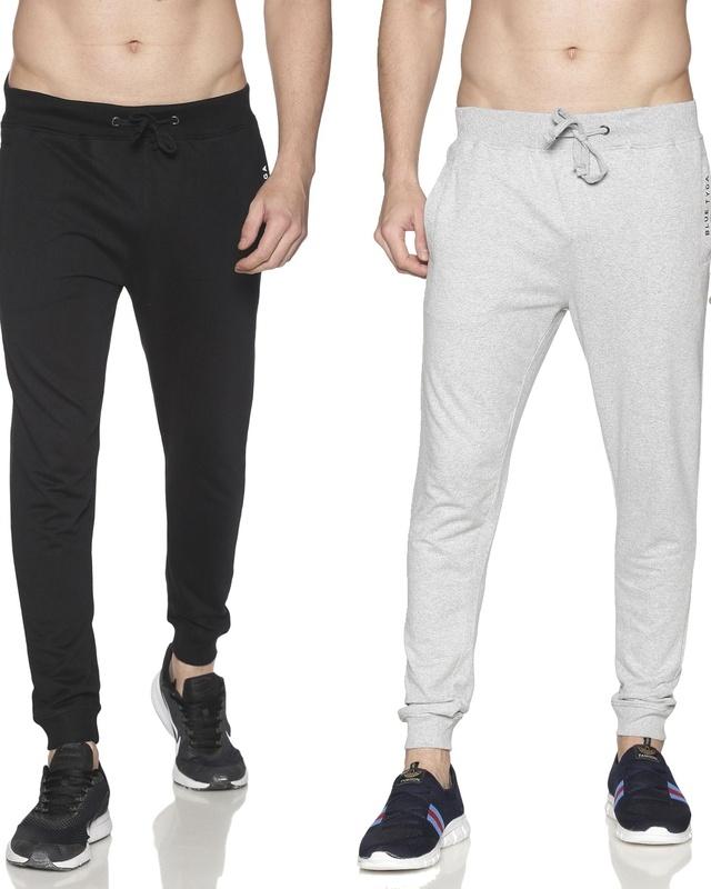 pack of 2 men's black and grey joggers