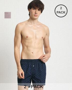 pack of 2 men boxers with elasticated waist