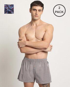 pack of 2 men boxers with elasticated waistband