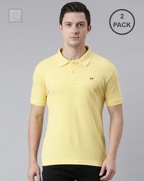 pack of 2 men polo t-shirts with short sleeves