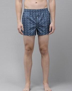 pack of 2 men printed boxers with elasticated waist