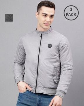 pack of 2 men regular fit bomber jackets