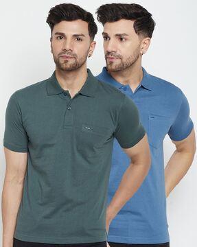 pack of 2 men regular fit polo t-shirt