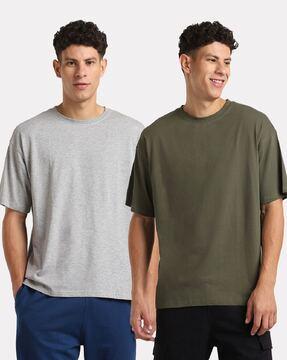 pack of 2 men regular fit t-shirt with round neck