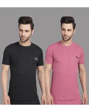 pack of 2 men slim fit round-neck t-shirts