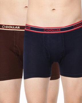 pack of 2 men solid combed cotton interlock trunks