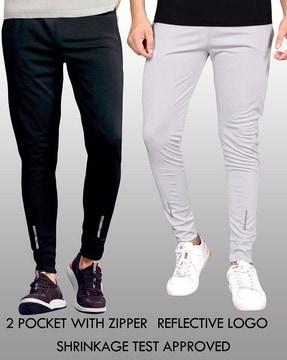 pack of 2 men straight track pants with elasticated waist