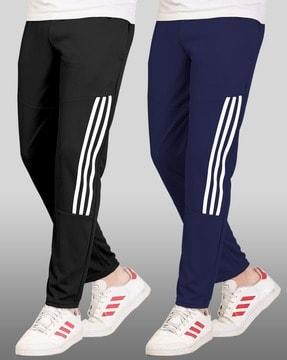 pack of 2 men straight track pants with elasticated waist
