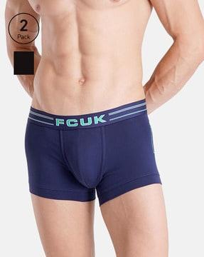 pack of 2 men trunks with logo waistband