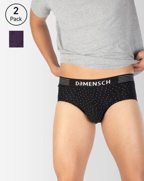 pack of 2 micro-print briefs