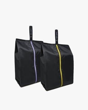 pack of 2 multi-purpose bags with zipper-closure